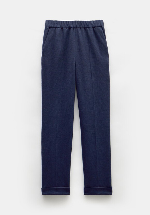 Eliz Slim Wool Blend Check Trousers