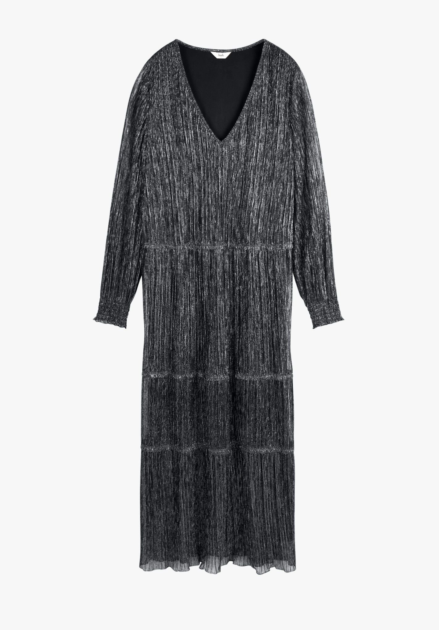 Leonora Sparkle Dress V Neck Jersey Dress Black hush