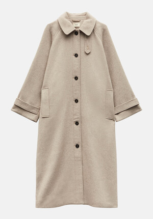 Marlowe Relaxed Raglan Wool Blend Coat
