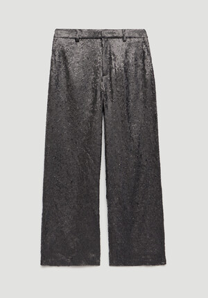 Sequin Wide Leg Trouser