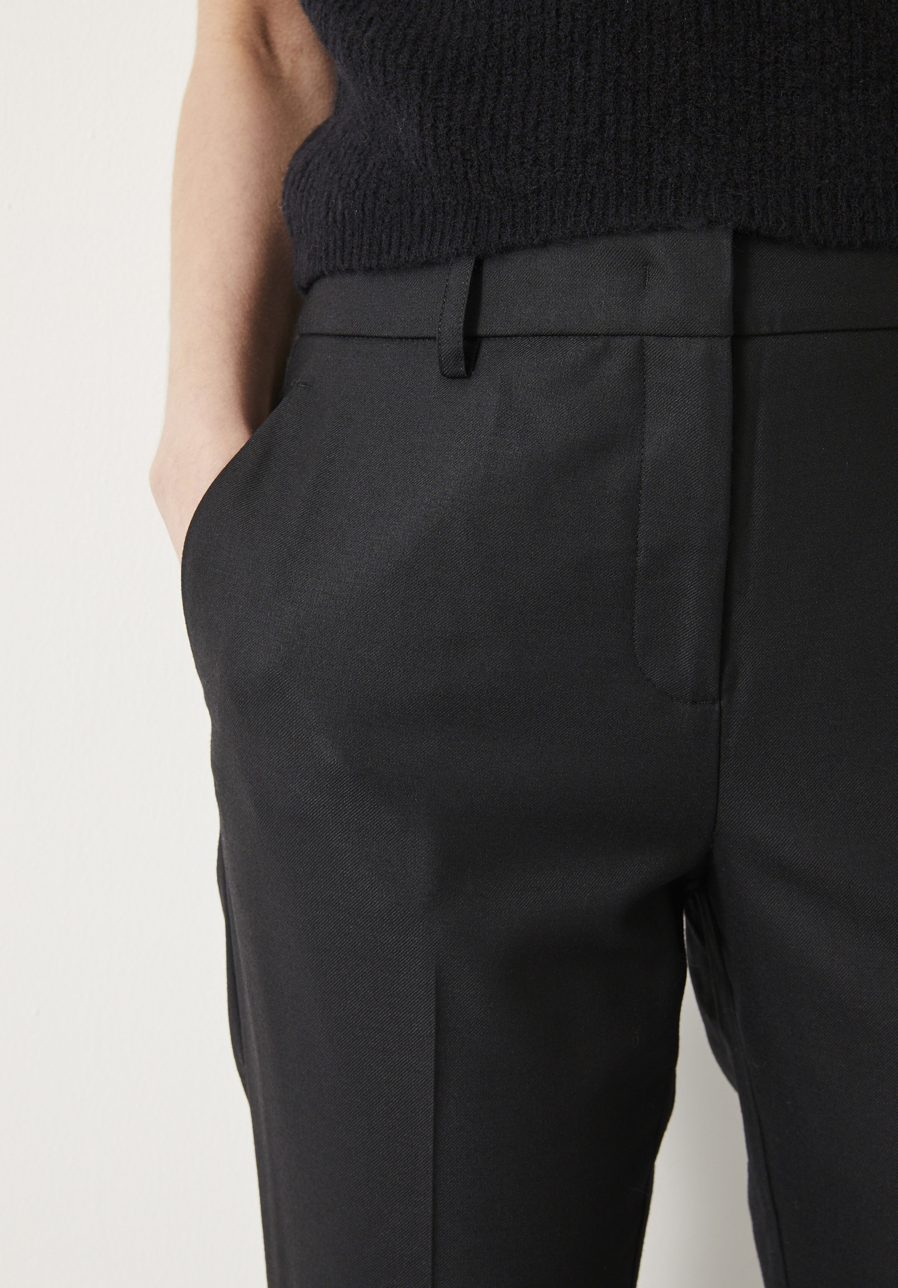 Cropped wool trousers shop