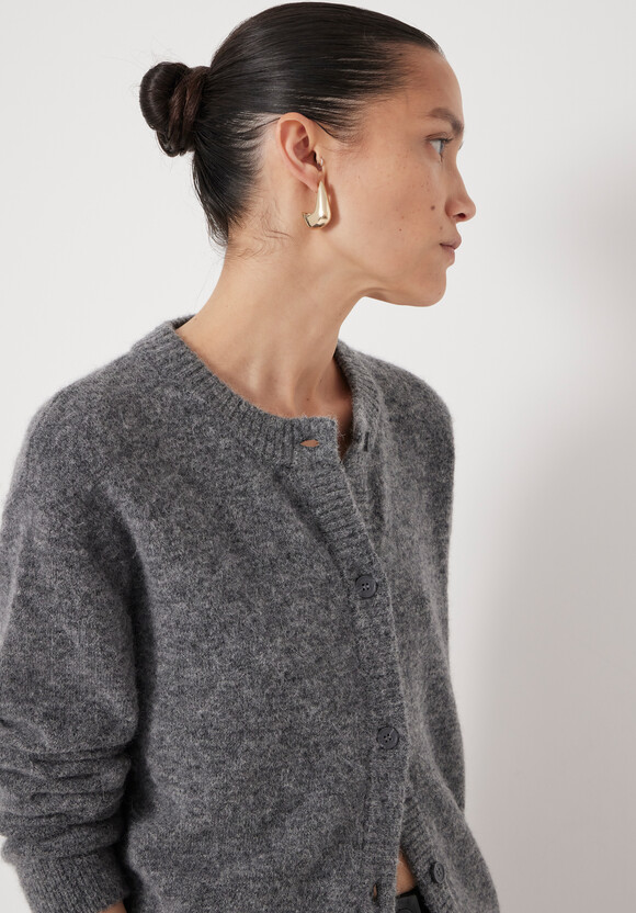 Crew Neck Boxy Cardigan