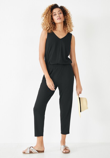 Cropped Jersey Jumpsuit