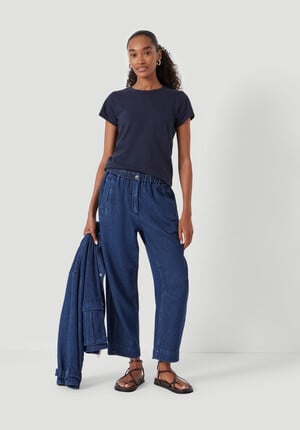 Supersoft Denim Barrel Leg Jeans