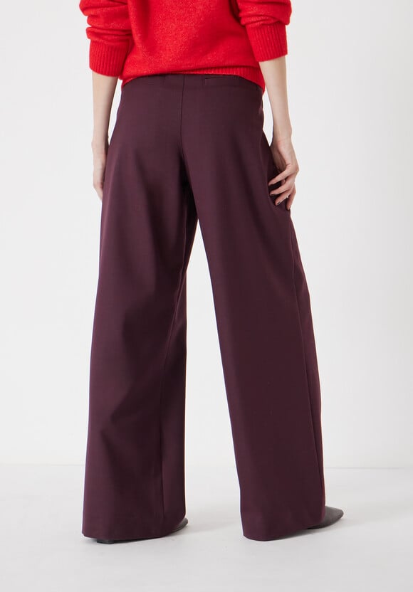 Lya Wool Blend Wide Leg Trousers