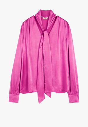 Priscilla Satin Tie Blouse