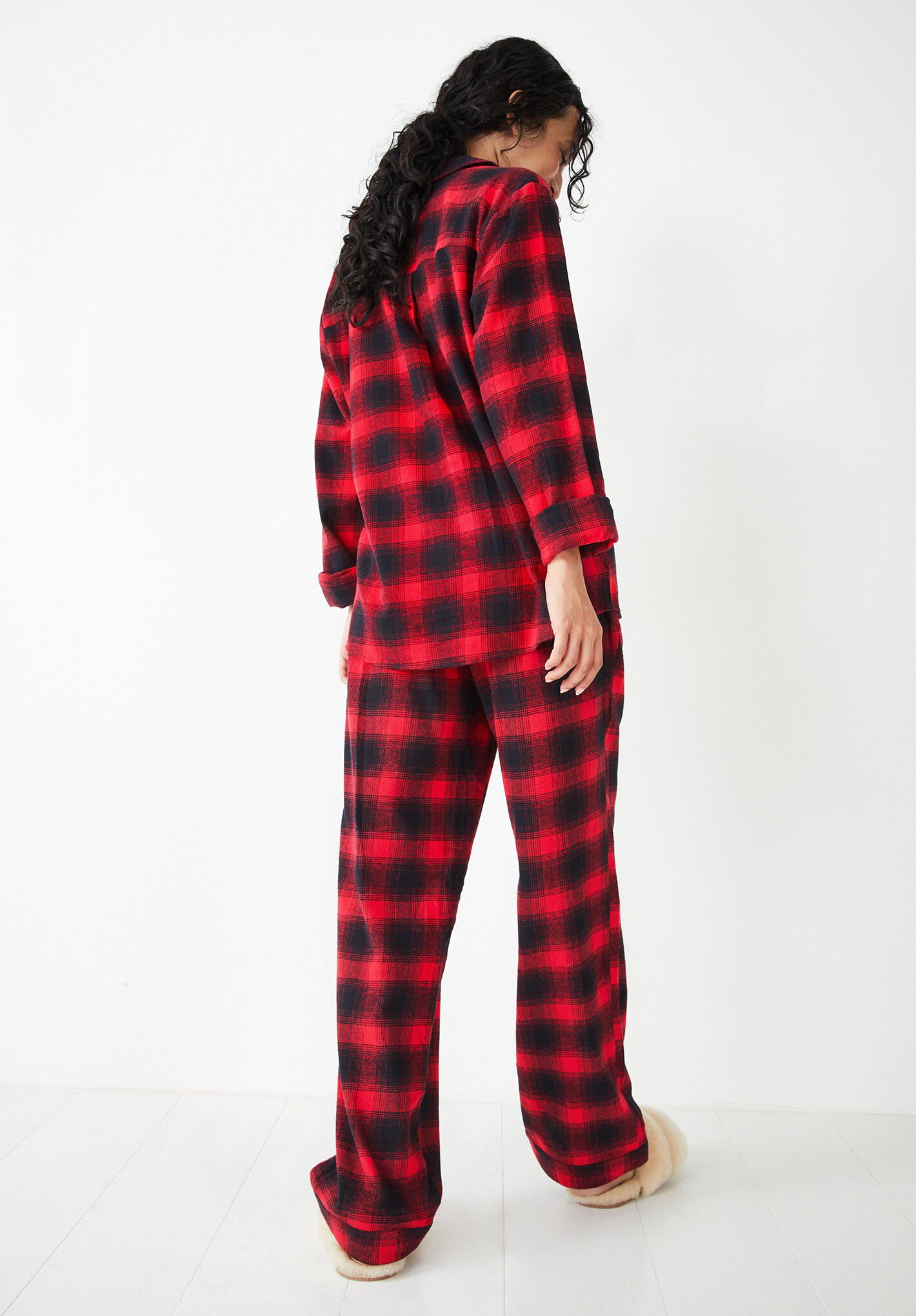 Womens hot sale checked pyjamas