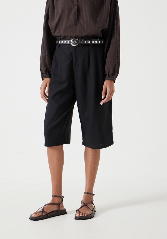 Linen Blend Lya Bermuda Shorts