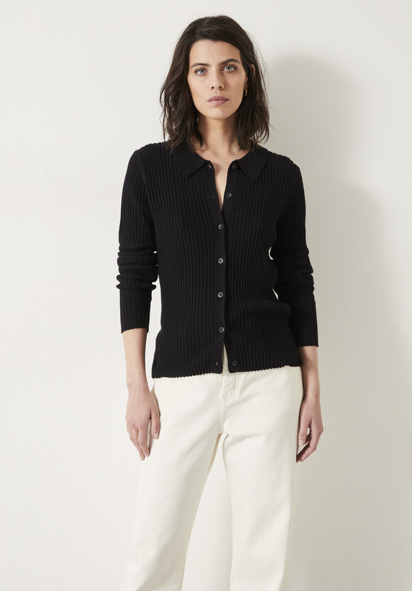 Miquita Collared Knitted Cardigan