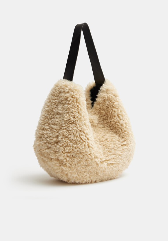 Helen Moore Faux Fur Slouch Bag