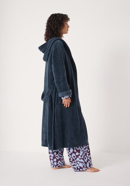 Fluffy Hooded Dressing Gown