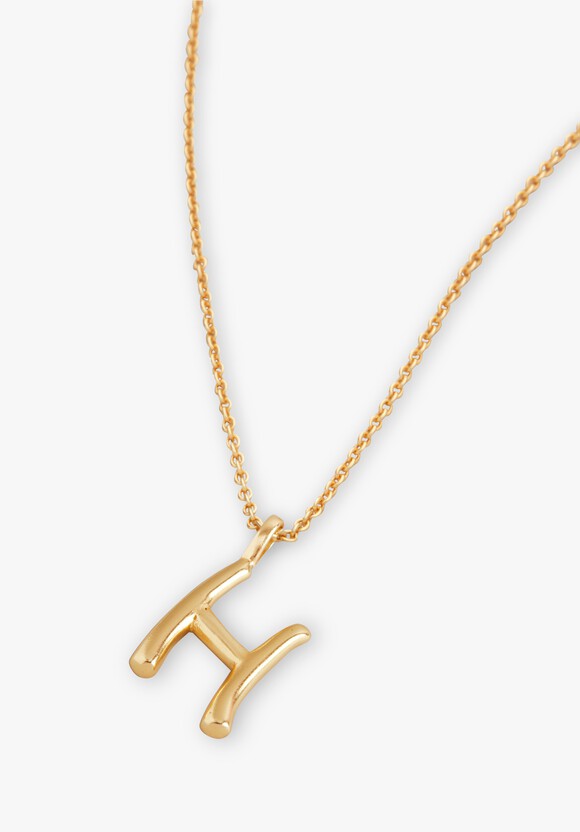 Gaia Letter Pendant Necklace