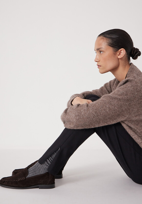 Slim Ponte Zip Detail Trouser