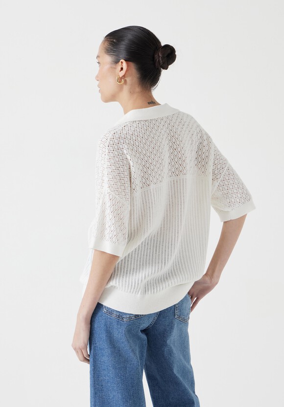 Interest Stitch Collar Top