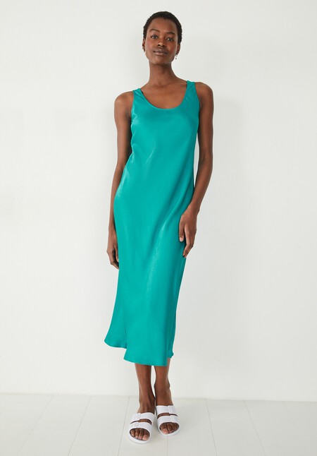 Alysia Satin Midi Dress