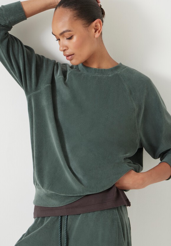 Towelling Raglan Sweatshirt