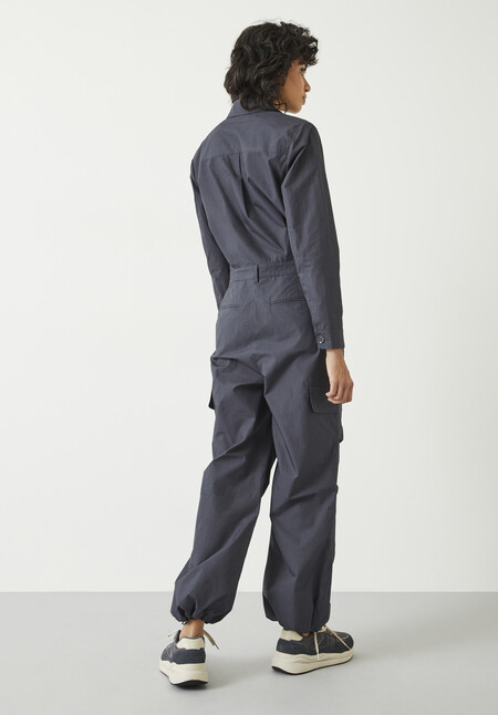 Long Sleeve Cargo Jumpsuit
