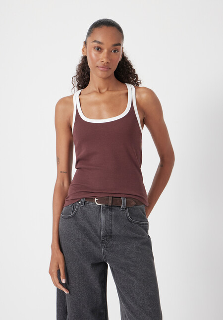 Contrast Trim Vest