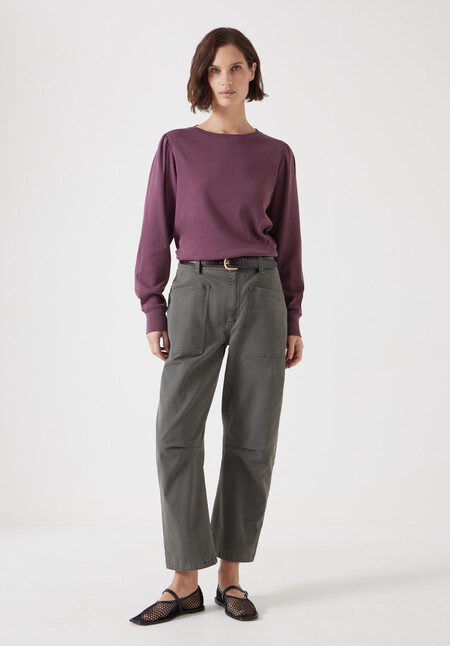 Emily Puff Sleeve Jersey Top
