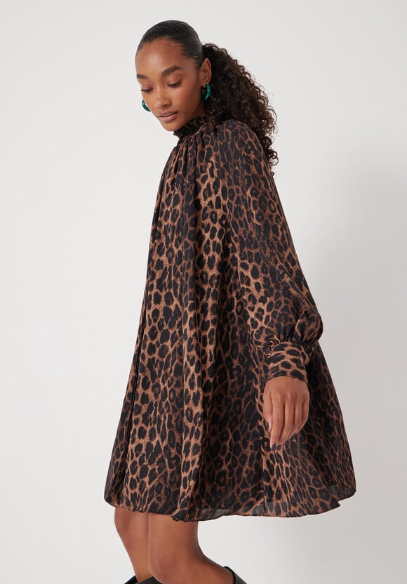 Printed Chiffon Mini Dress