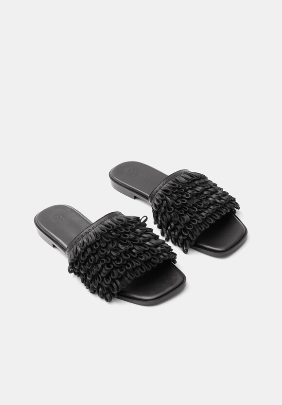 Leather Fringe Sandals