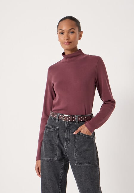High Neck Midweight Jersey Top