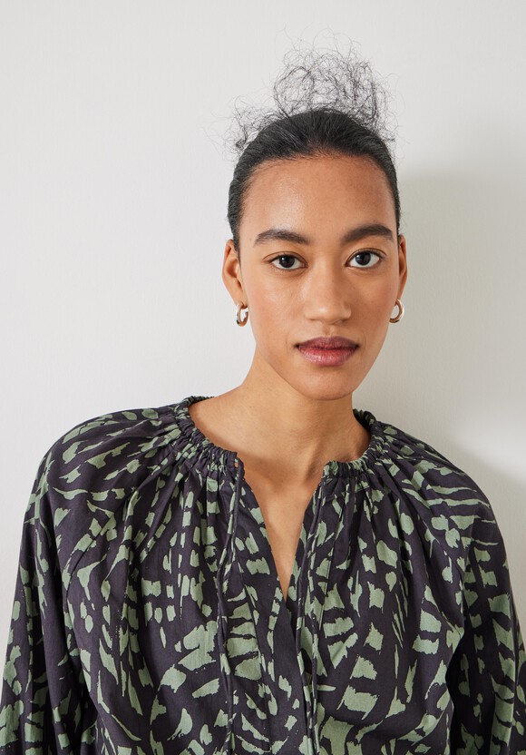 Monika Tie Relaxed Cotton Blouse