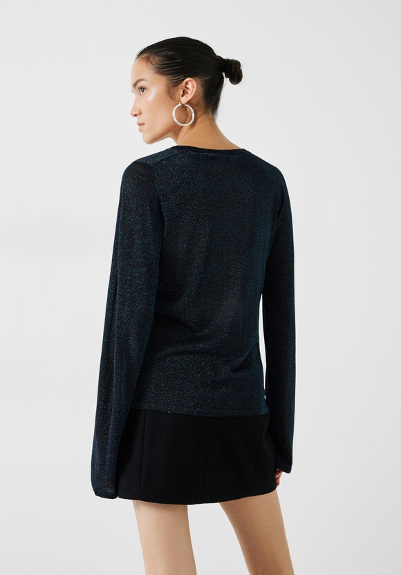 Lorine Metallic Crew Jumper