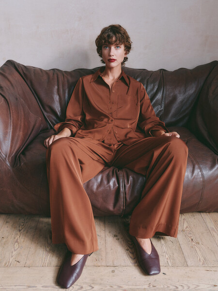 Long Sleeve Satin Shirt
