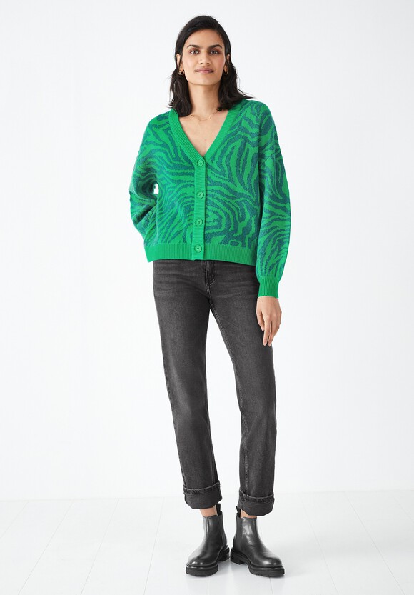 Animal Mark Jacquard Cardigan