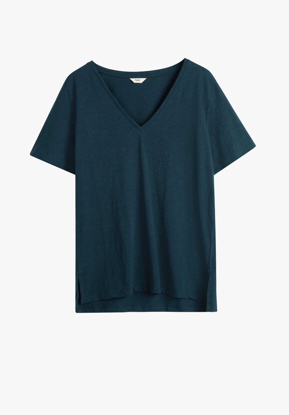 Kali Cotton Slub V-Neck T-Shirt