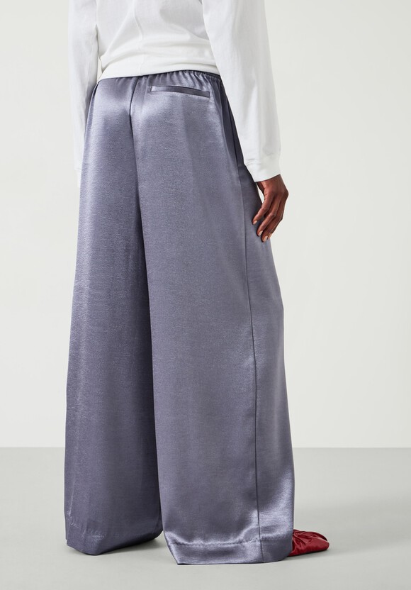 Aurora Satin Wide Leg Trousers