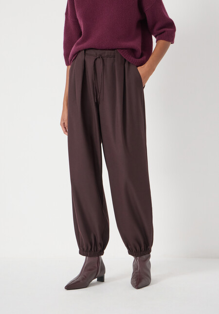 Adena Bubble Hem Wool Blend Trouser