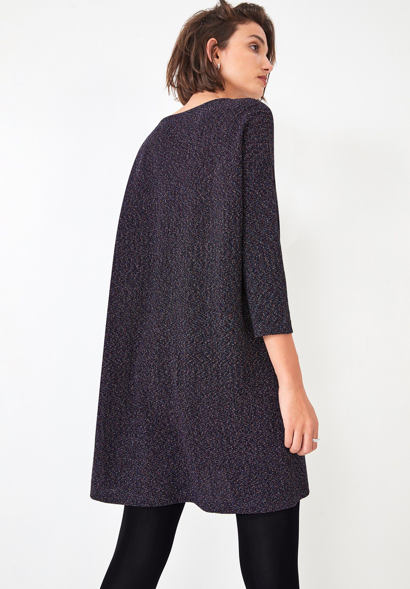 Dahlia V Neck Glitter Dress