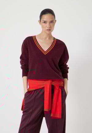 Merino Wool V Neck Jumper