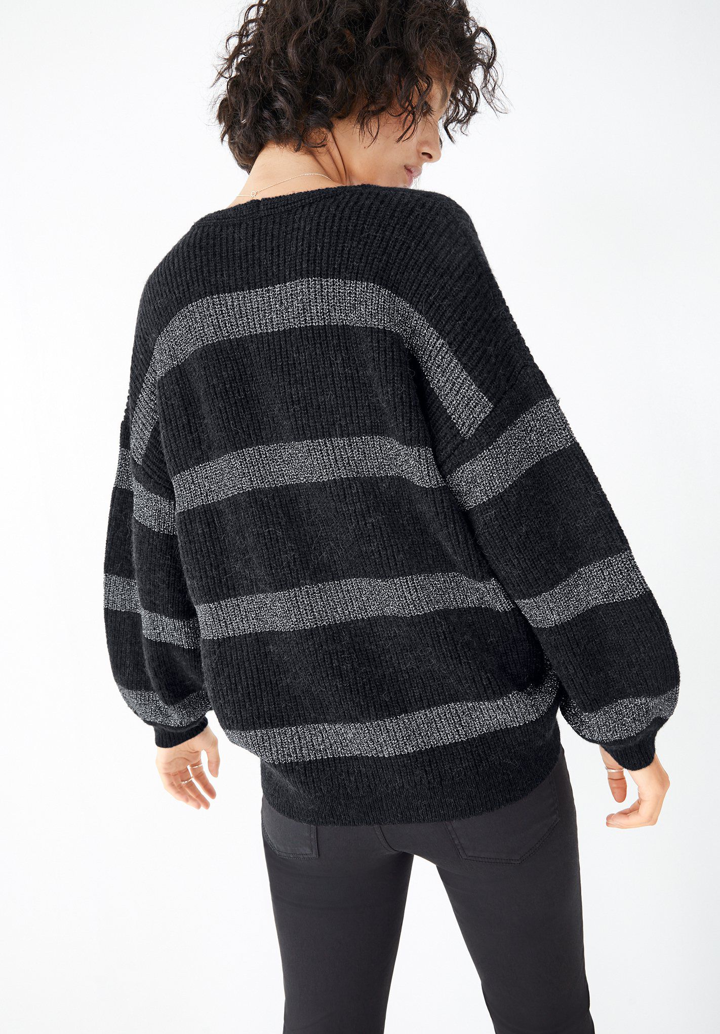 Striped cheap glitter jumper