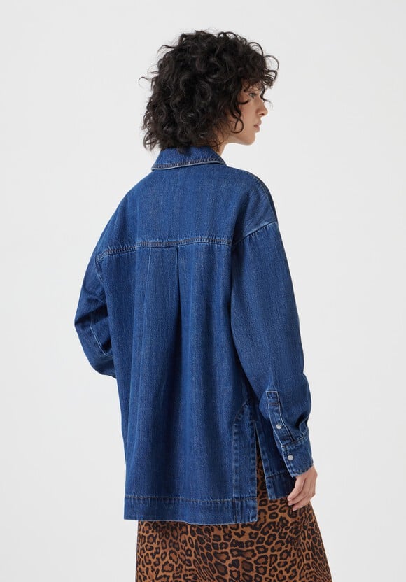 Denim Pullover Shirt