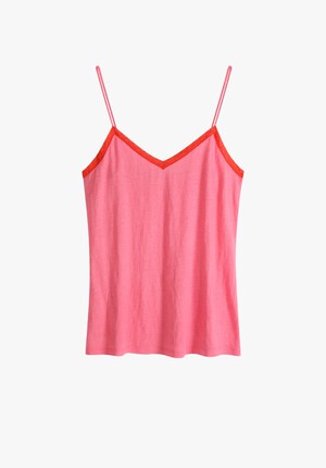 Lace Trim Jersey Linen Cami