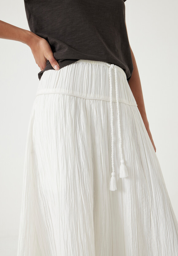 Gathered Detail Midi Skirt
