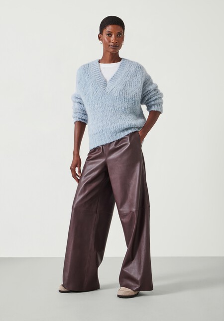 Frankie Textured V Neck Jumper