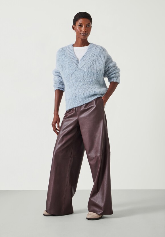 Frankie Textured V Neck Jumper