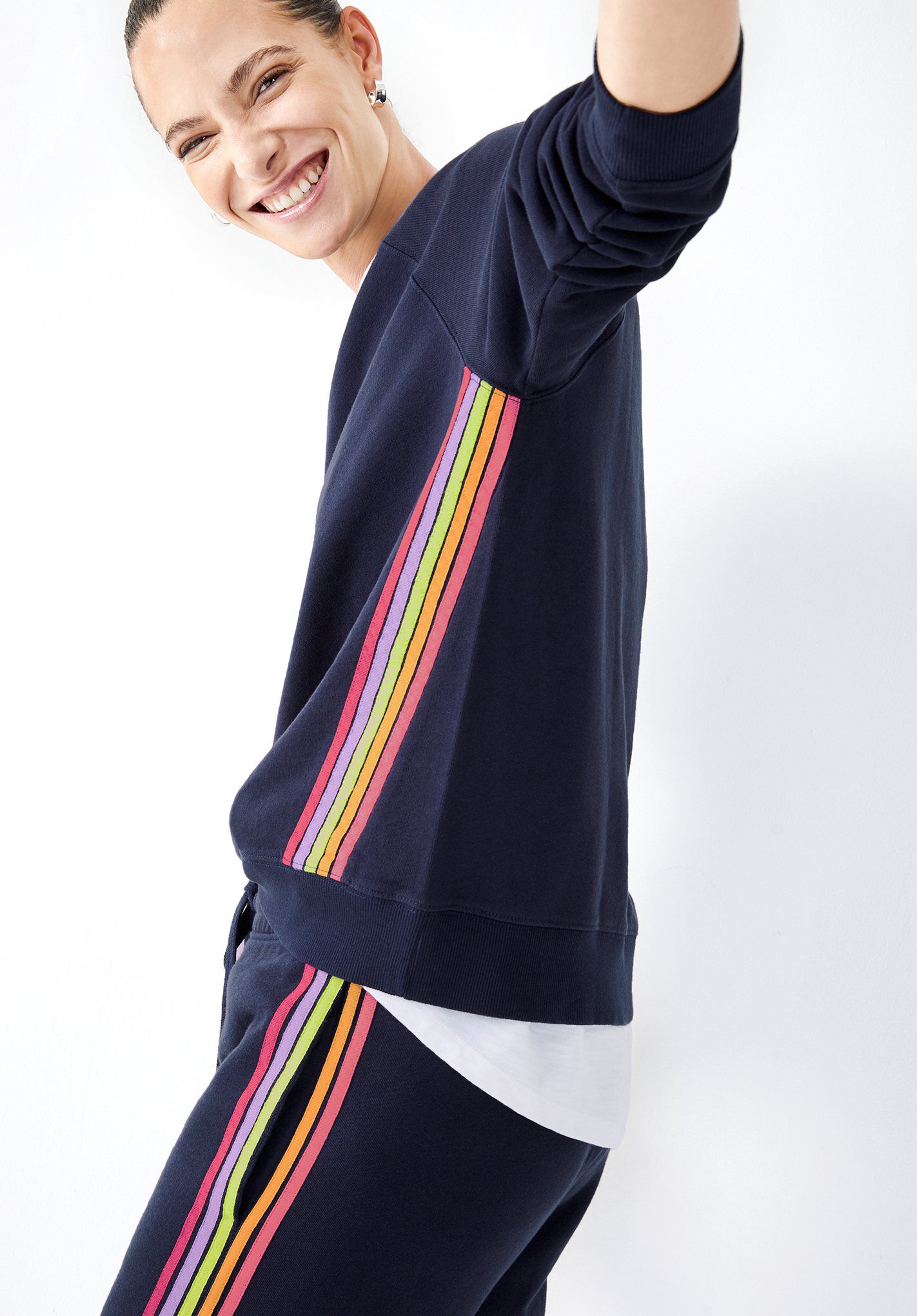 Sweatshirt with rainbow on sale stripe