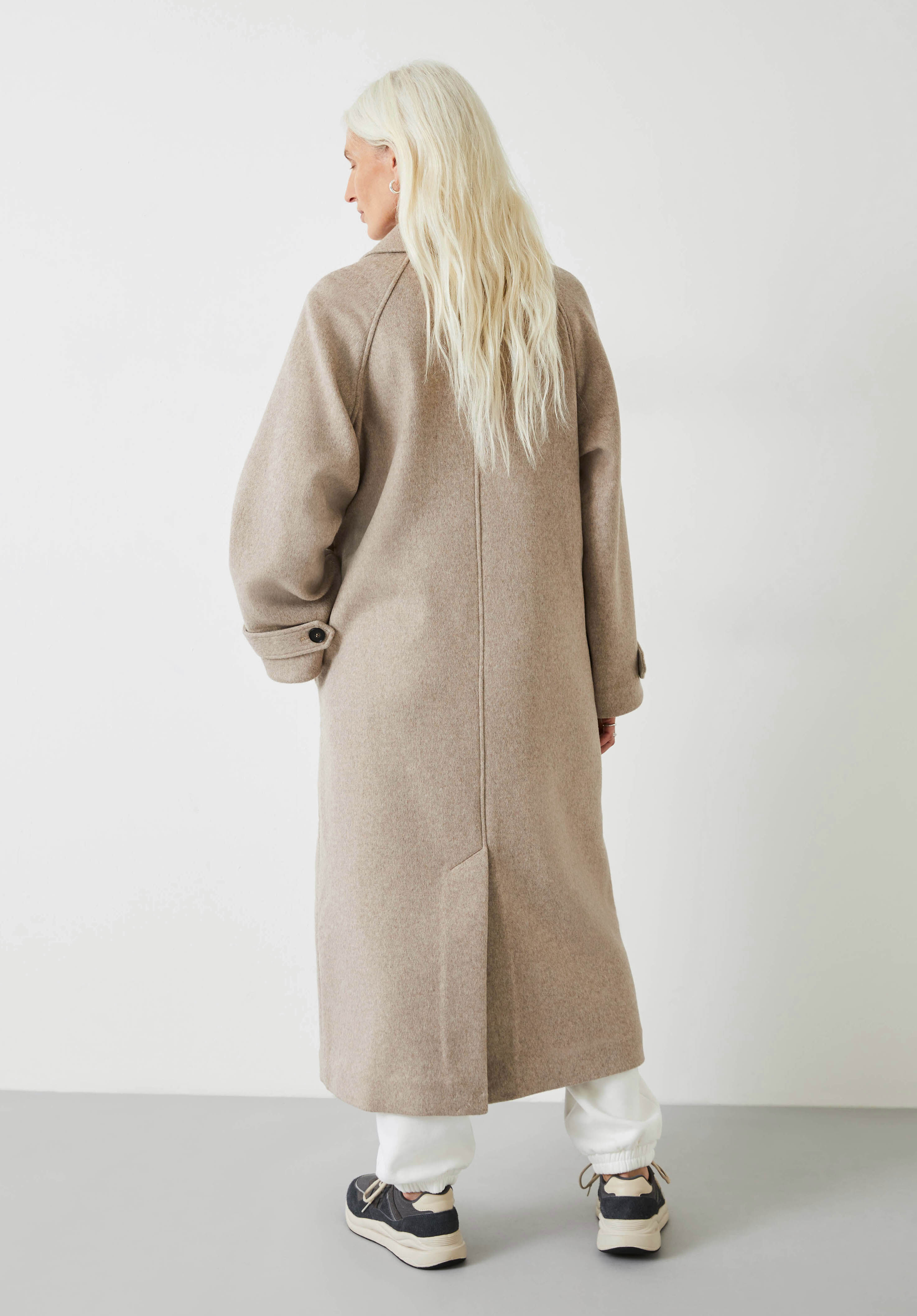 Marlowe Relaxed Raglan Wool Blend Coat
