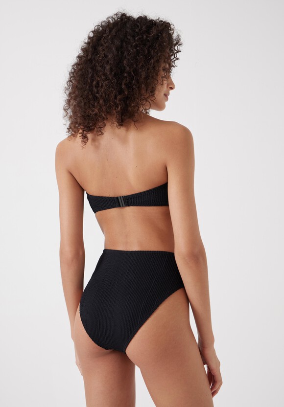 Ring Bandeau Crinkle Bikini Top