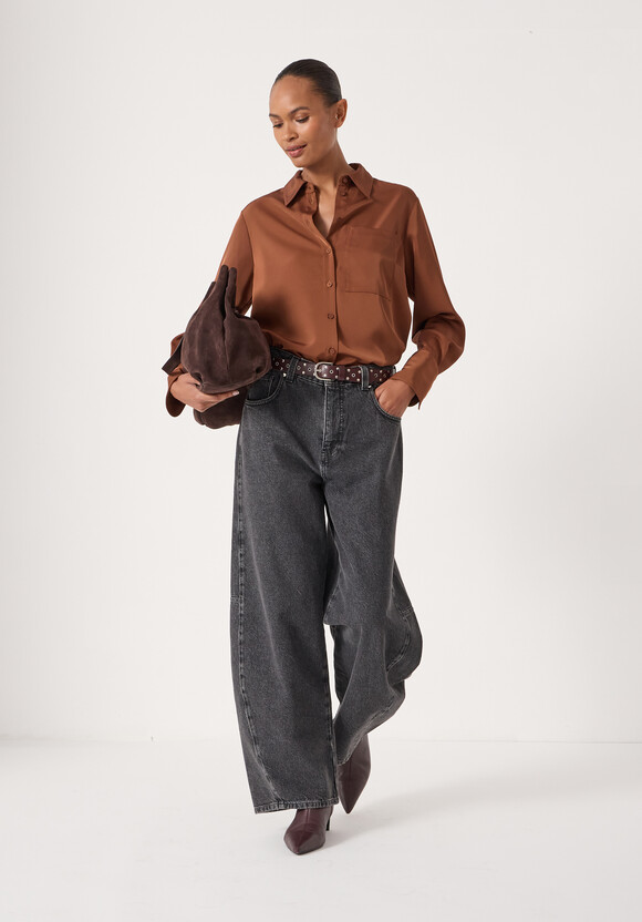 Long Sleeve Satin Shirt