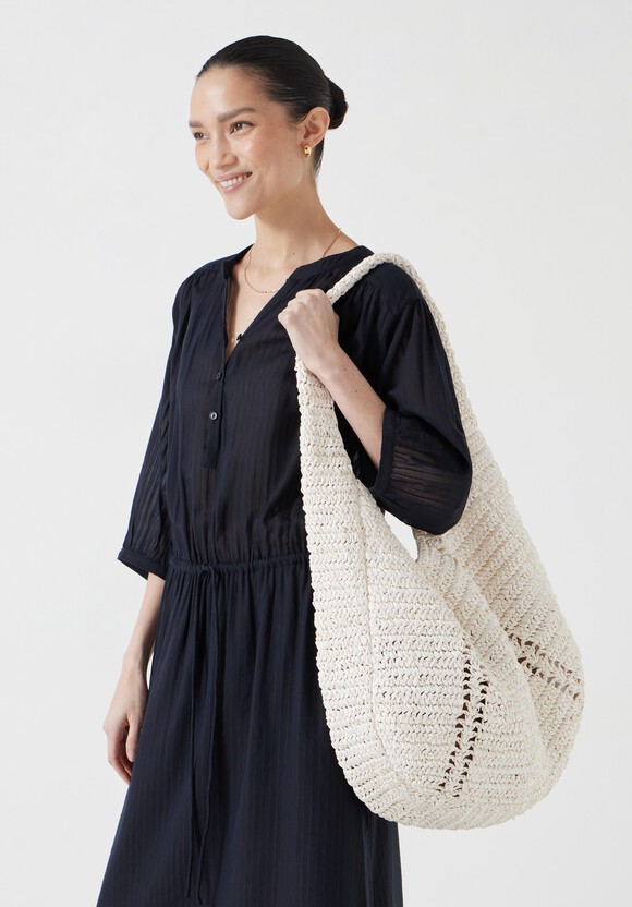 Raffia Oversized Tote Bag