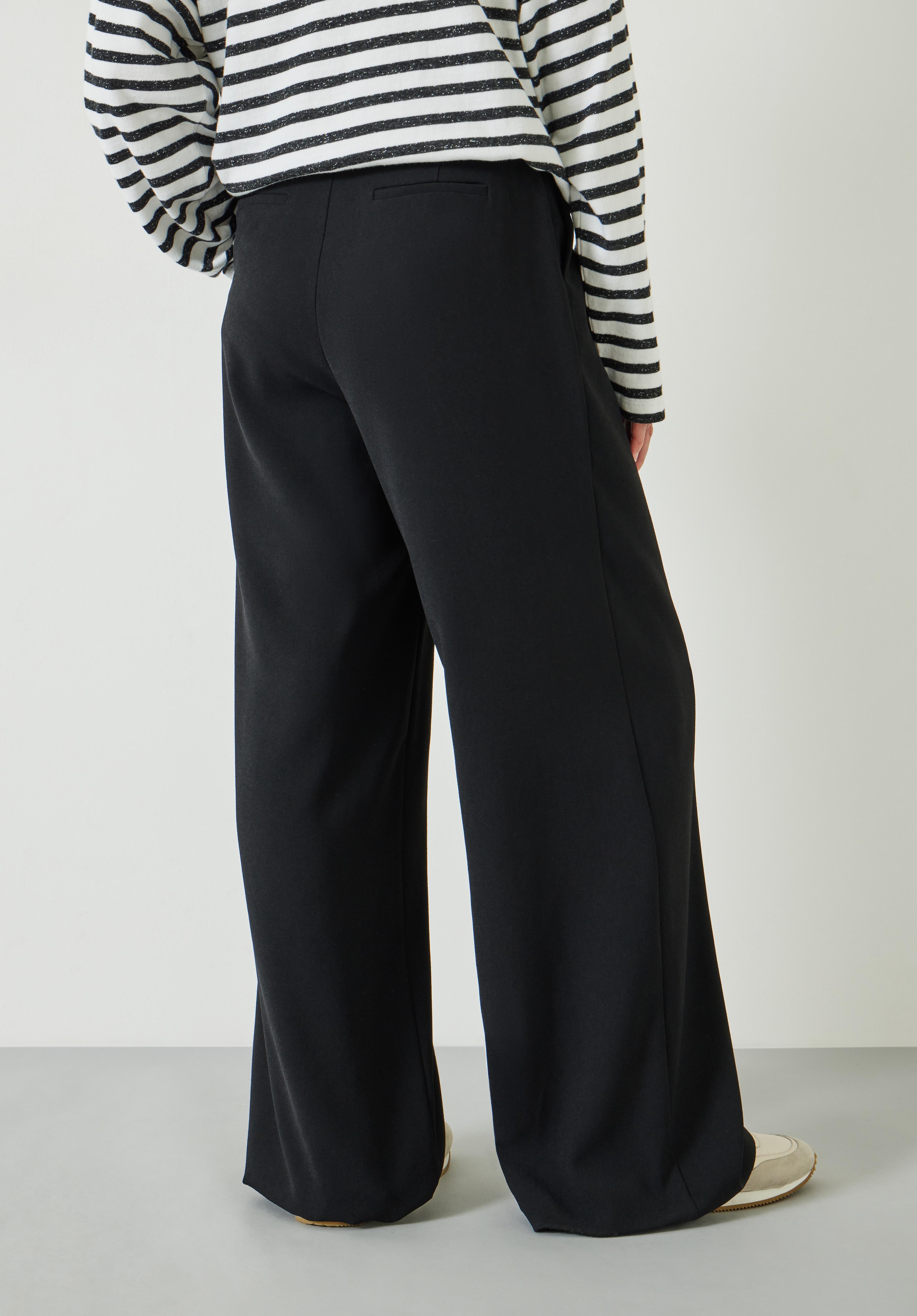 High waisted black trousers hot sale