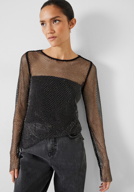 Una Sparkle Long Sleeve Top