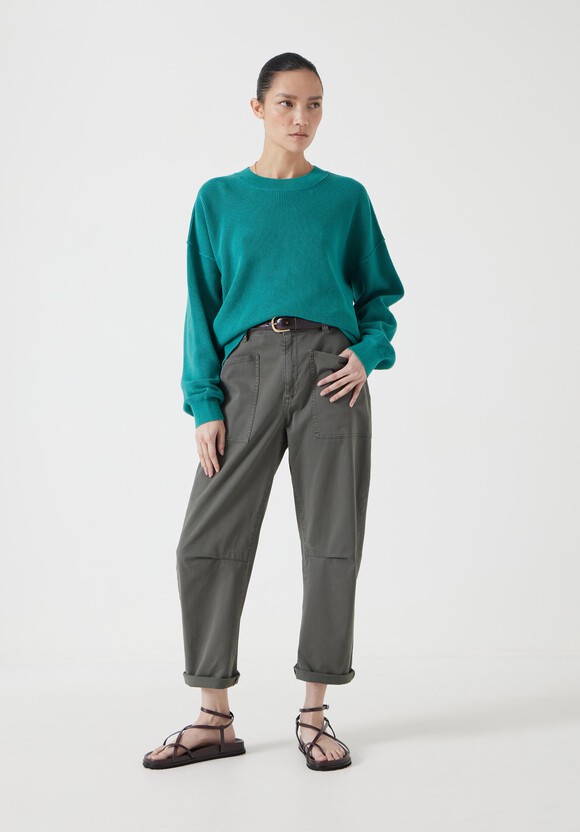 Cotton Boxy Rib Jumper