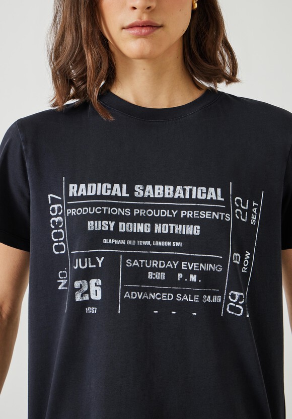 Ticket Graphic Washed T-Shirt